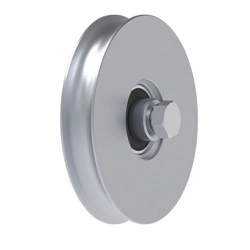 vendita online Ruota ø 120 mm. gola tonda sp.30 mm. 2 cuscinetti art.455 Accessori per cancelli e portoni Fac